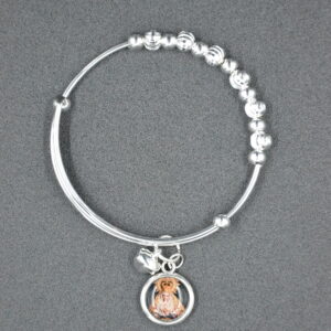 Pulsera plateada fina con bolitas Cautivo Trinidad