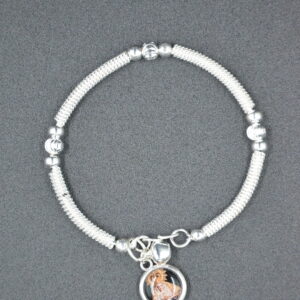 Pulsera plateada fina con bolitas Cautivo Trinidad