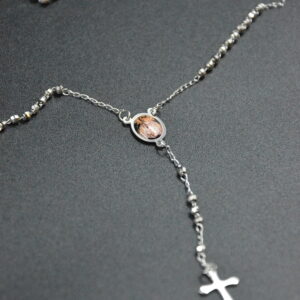 Colgante rosario Trinidad plateado